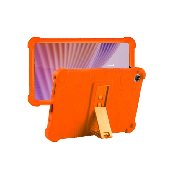HYRACPO Silicone Case for Lenovo Tab One 8.7 inch, Soft Flexible Shockproof Protective Tablet Cover, Anti-Scratch & Lightweight Slim Design-Orange