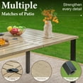 thumbnail image 5 of SUMMIT LIVING 7-Piece Outdoor Patio Textilene Dining Set with 2 Swivel Chairs, 4 Fixed Chairs & Wood-Grain Top Table with Umbrella Hole, Outdoor Dining Furniture for 6 People, 5 of 17