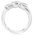 thumbnail image 2 of Pompeii 3/4ct Bezel Past Present Future Diamond 3 Stone Engagement Ring White Gold 14 kt, 2 of 3