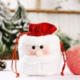 thumbnail image 4 of A Christmas Gift Bag Santa Claus Design Plush Material Candy Pouch For Holiday Party Favors Apple Bag, 4 of 4