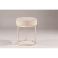 thumbnail image 2 of Hillsdale Swanson fabric Upholstered Vanity Stool in Distressed White, 2 of 9