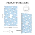 thumbnail image 3 of Daiia Goose White Flowers Pattern Decorator Wall Plate Child Safe Outlet Cover, Switch and Outlet Covers,Size 1-Gang 5.0" x3.0" , Polycarbonate Thermoplastic-Style T, 3 of 6