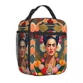 thumbnail image 3 of Bolsa térmica para almuerzo con estampado de leopardo, F-Frida, K-Kahloes, lonchera grande, bolsa térmica, lonchera, bolsa para comida de picnic en la playa, 3 of 5