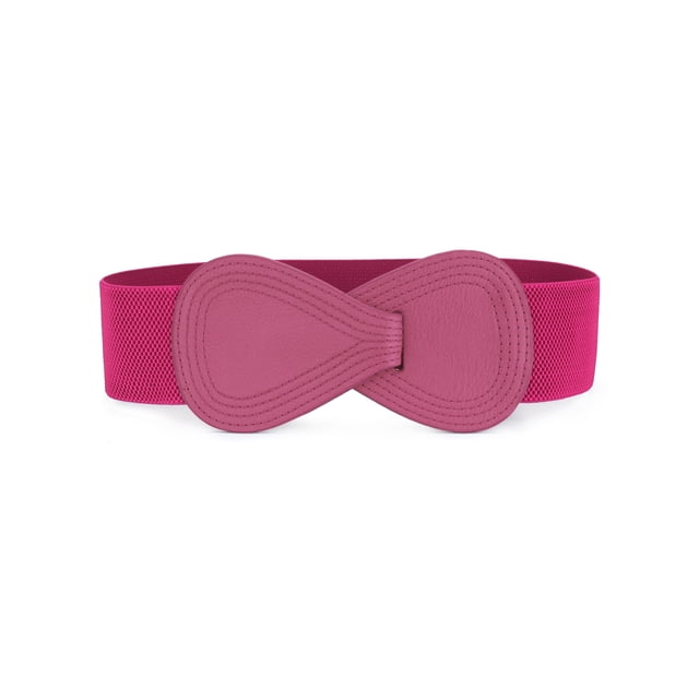 Unique Bargains Ceintures Élastiques à LBuckle pour Femmes en Interlock Uni en Forme de 8