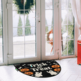 thumbnail image 2 of CURLYOOT Halloween Ghost Pumpkin Half Round Door Mat, Indoor Outdoor Entrance Rug, Trick or Treat Semi Circular Area Rug, Non Slip Washable Absorbent Doormat, Laundry Room Rug 24'' x 36'', 2 of 7