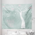 thumbnail image 1 of Tree Tapestry, Magic Plant with Stars and Moon Hanging on Branches Simplistic Illustration, Fabric Wall Hanging Decor for Bedroom Living Room Dorm, 5 Sizes, Almond Green White, by Ambesonne, 1 of 1