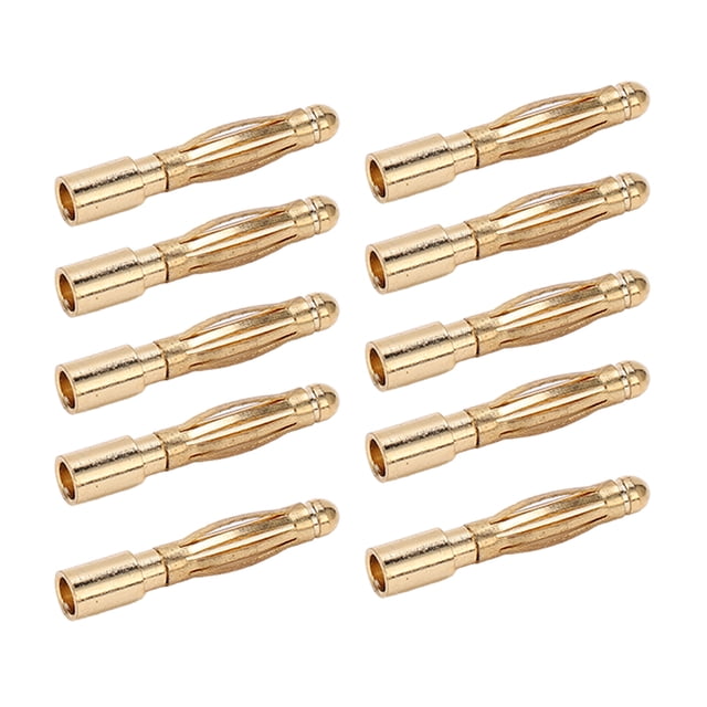 Conectores Bullet Banana De 2,5 Mm, Conector De Bala De Níquel Estable Antioxidación Niquelado De Cobre Puro Para Enchufe De Línea ANGGREK Otros