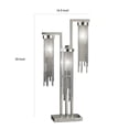 thumbnail image 5 of 30 Inch Table Lamp, 3 Lights, Faux Crystal Strand Shades, Chrome Metal, 5 of 5