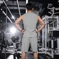 thumbnail image 5 of pstuiky Camisetas sin mangas para hombre, Traje deportivo y de ocio de manga corta con cuello redondo para hombre. Tops elegantes para mujer xxxl, 5 of 5