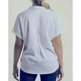 thumbnail image 2 of Ecothreads Women's Button-Up Chest Pocket Short Sleeves Shirt, White XXL, 2 of 2