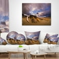 thumbnail image 3 of Designart Old Wooden Trunk in the Sunset - Modern Seascape Throw Pillow - 18x18, 3 of 4