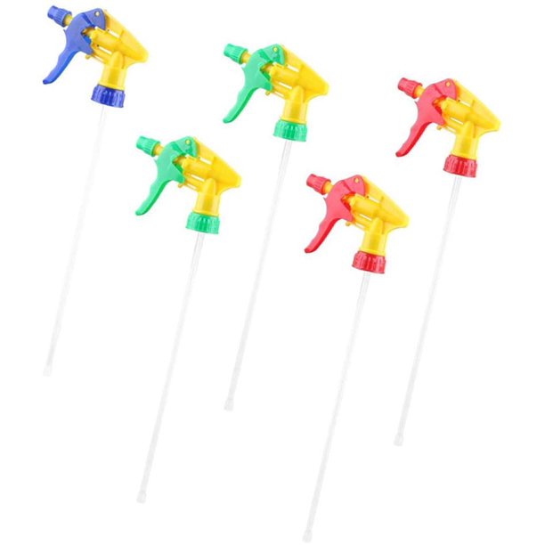 5PCS Boquillas de repuesto para gatillo de botella de spray Boquillas de rociador de gatillo resistentes a químicos Pieza de repuesto de cabeza de chorro y rociador para botellas de plástico para limpieza Riego Jardinería (color aleatorio) brillar Electrónica