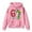 Pink, variant on 67 shirt Cartoon Print G'irls Hooded Sweatshirt Long Sleeve Pocket Pullover Soft Casual Outerwear For K'ids Youth
