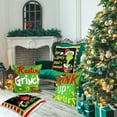 Grinch Christmas Decorations Pillowcase 4Pcs Christmas Happy Throw