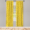 thumbnail image 4 of Ambesonne Autumn Window Curtains, Earth Yellow Fall Branches, Each 28" W x 84" L, Earth Yellow and White, 4 of 4