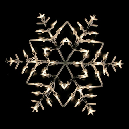 Northlight 18 in. Snowflake Double Sided Christmas Window Silhouette (Best Christmas Window Displays)