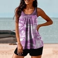 thumbnail image 4 of Birdeem Women Plus Size Print Bowknot Set Two-Piece Swimsuit Swimwear Shorts, 4 of 12