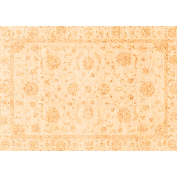 Ahgly Company Indoor Rectangle Oriental Orange Traditional Area Rugs, 5' x 7'