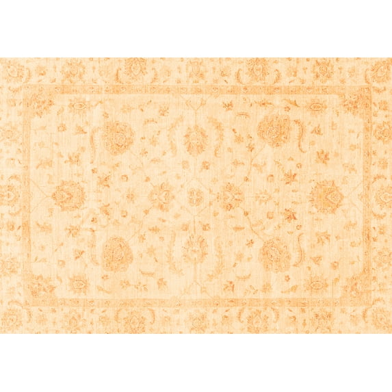 Ahgly Company Indoor Rectangle Oriental Orange Traditional Area Rugs, 4' x 6'
