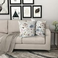 thumbnail image 5 of Watercolor Flower Throw Pillow Covers - Floral Ink Painting Pillow Case Retro Flowers Cushion Cases Modern Decorative Pillowcase for Sofa Couch Bedroom Car 20 x 20 Inch Set of 2, 5 of 6
