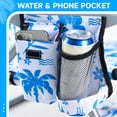 thumbnail image 6 of Portable Beach Chair for Adults, Outdoor Camping Chair Lay Flat Folding Backpack Beach Reclining Chair with 5 Positions, Headrest, Cup Holder, Heavy Blue Coconut Tree, 6 of 13
