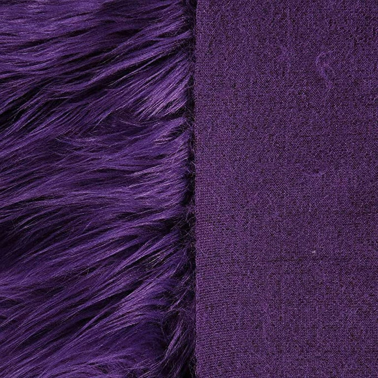FabricLA Shaggy Faux Fur Fabric by The Yard - 18 x 60 Inches (45 cm x 150  cm) - 2.5 Inch Pile Length - Craft Furry Fabric for Sewing Apparel, Rugs