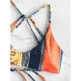 thumbnail image 5 of ZAFUL for Women's Swimwear Ethnic Flower Strappy Bikini Set Multi-B S, 5 of 6