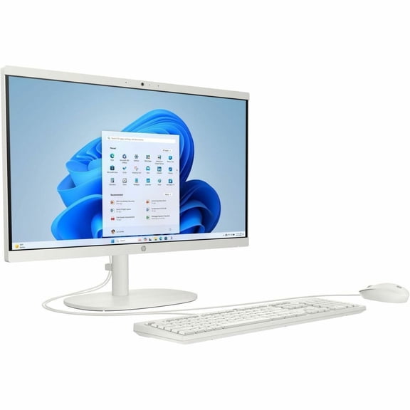 Restored HP 22-DG00 21.45" FHD All-in-One PC Intel Processor N200 8GB RAM 128GB SSD Windows 11 Home, White (Refurbished)