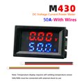 thumbnail image 3 of DC0-100V Amp Volt Gauge Dual LED Medidor corriente voltaje digital (Rojo Azul 50A), 3 of 9