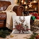 thumbnail image 1 of Funda de almohada navideña | Funda de almohada decorativa festiva con estampado de renos y Papá Noel | Decoración festiva para el hogar, ideal para sofá y cama | Funda de cojín cuadrada de 45x45 cm, 1 of 6