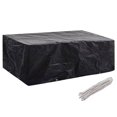 thumbnail image 2 of vidaXL Garden Furniture Cover Set of 2 Black Polyethylene, 2 of 6