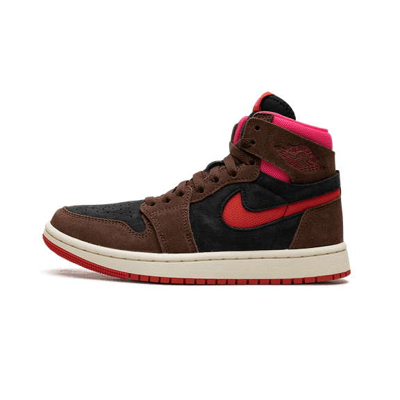 JORDAN WOMENS AIR JORDAN 1 ZOOM AIR CMFT Womens "Cacao Wow/Picante Red/Black/Hyper Pink" DV1305 206 from Stadium Goods