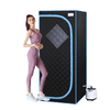 Mefine Portable Spa Steam Sauna Outdoor Steam Sauna for Home,Personal Sauna for Relaxation, 2.2L Sauna Tent with Foldable Chair and Remote Control for Recovery Wellness Relaxation(Black)