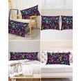 thumbnail image 6 of Purple Green Mushroom Satin Pillowcase for Hair and Skin with Zipper, Soft Breathable Cooling Silk Pillow Cases, Abstract Art Botanical Gradient Body Pillow Covers Bed Pillows 20"x54", 6 of 6
