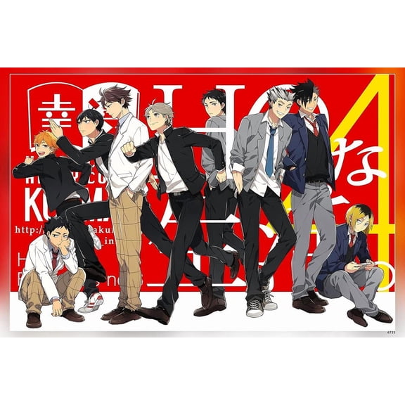 Haikyuu Canvas Poster Anime Series Cartoon Poster (Multicolor 300 GSM 12x18 Unframed)