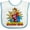 White and Blue, variant on Inktastic Soccer Girl Superhero Girls Baby Bib