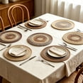 thumbnail image 4 of Round Placemats Set of 6, 15" Woven Table Mats, Non-Slip Heat-Resistant, Washable Dining Chargers, Kitchen Hot Pads, Farmhouse Décor, Wedding & Holiday Use(A), 4 of 7