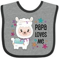 thumbnail image 3 of Inktastic Papa Loves Me Cute and Happy Llama Boys or Girls Baby Bib, 3 of 4