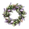 thumbnail image 4 of Abbracc Round Easter Wreath with Pastel Eggs Front Door Spring Pendant Artificial Flower E, 4 of 9
