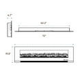 thumbnail image 3 of Cambridge 72-in. Black Indoor Wall Mount Electric Fireplace with Log Display, 3 of 22