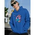 thumbnail image 2 of Cat W Globe Rave Style Hoodie Men -Image by Shutterstock, Male Large, 2 of 4