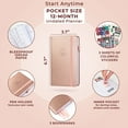 thumbnail image 3 of Clever Fox Pocket Planner Weekly - Undated Monthly Goal Planner and Calendar for Increasing Productivity, Mini Planner Perfect for Purse, Size: 3.7" x 6.7", Start Anytime, Lasts 1 Year - Rose Gold, 3 of 7