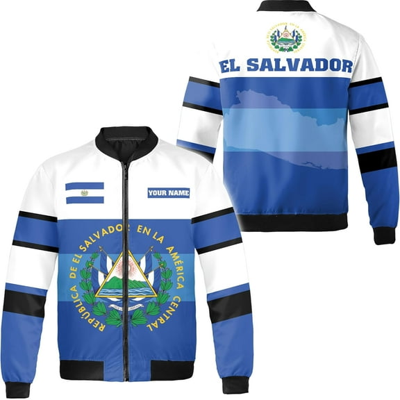 Lotusprinthandmade Personalized El Salvador Bomber Jacket S-5XL Multicolor, Mens El Salvador Jacket