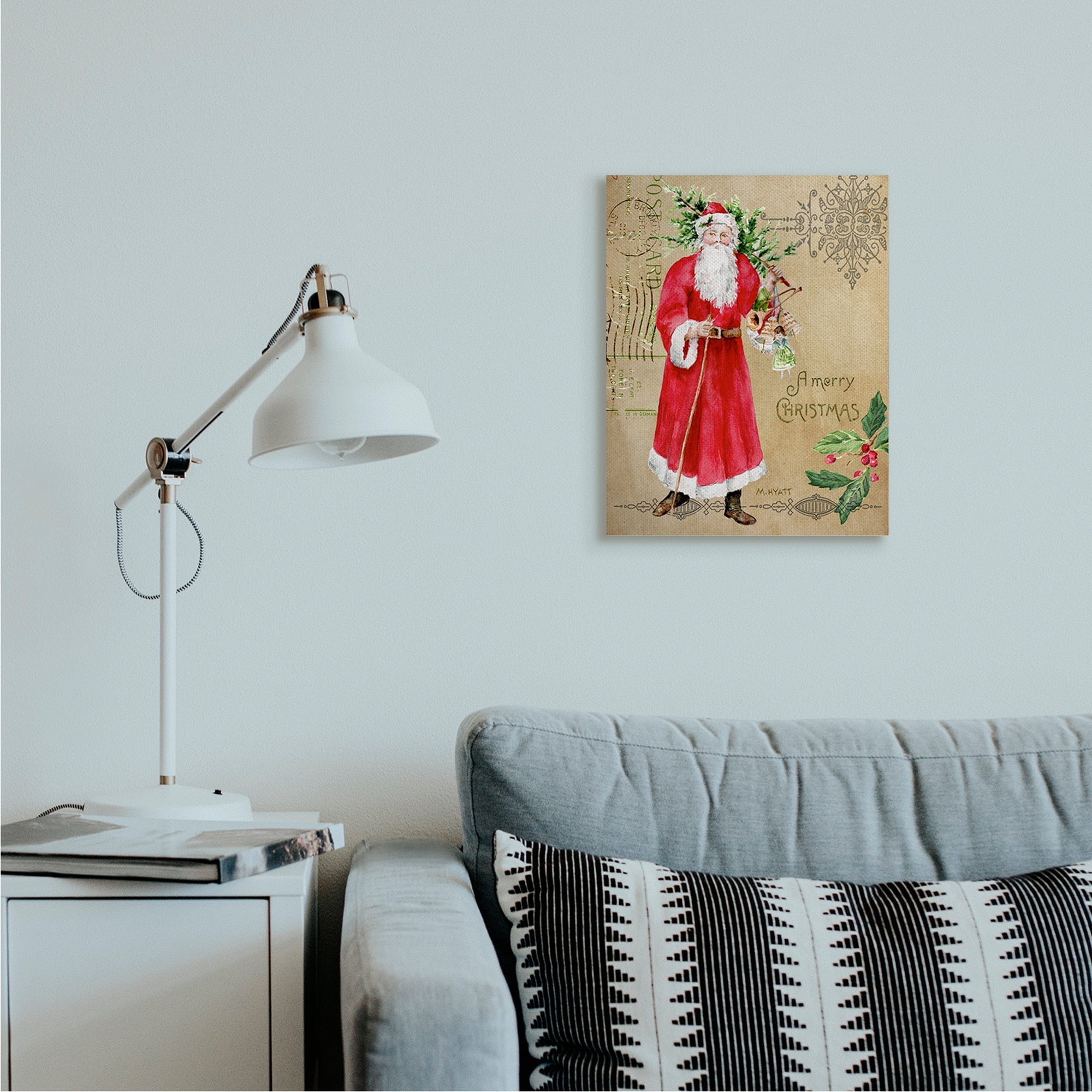 Stupell Home Décor Santa Claus Printed Holiday Canvas Art Print by Melissa Hyatt LLC