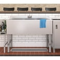 thumbnail image 3 of 12" x 54" Stainless Steel Floor Trough Drain, 14-Gauge with Subway-Style Grating & Removable Drain Basket, NSF Listed (KM-FTG-1254), 3 of 9