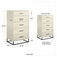 thumbnail image 3 of Kelly 5 Drawer Dresser, Ivory Oak, 3 of 9