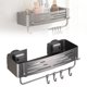 thumbnail image 2 of Organizador de baño con ventosas para la ducha Estante organizador para el baño Estante resistente para rincones con ganchos portátiles para el baño Dormitorio Sin taladrar Desmontable, 2 of 5