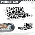 thumbnail image 7 of XYZCANDO Cow Print RV Dinette Cushion Covers Comfortable RV Accessories for Inside Bench Cushion Washable Sofa Slip Covers for 2 Seat Cushion Couch Stretchable Slip Covers for Loveseat White, 7 of 7