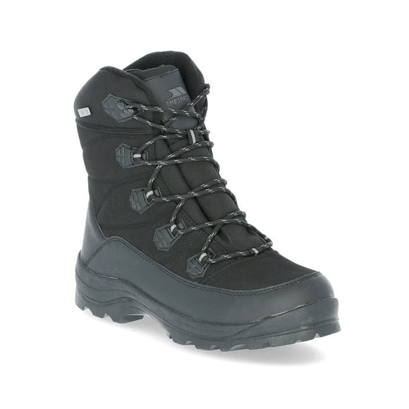 Trespass Zotos Waterproof Mens Snow Boots Breathable in Black