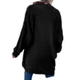 thumbnail image 5 of Women Oversized Cardigan Sweater Front Open Knitted Lantern Long Sleeve Thick Jacket, 5 of 6